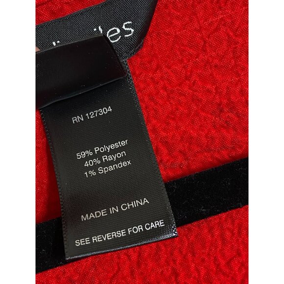 Ali Miles Red Floral Asymmetrical Tunic Top size Small Lagenlook Boho - Picture 4 of 16